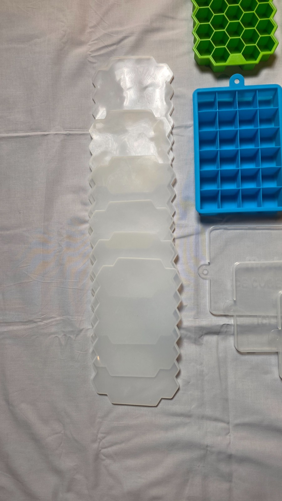 12 Silicone Ice Cube Trays with Lids – Easy Release & Stackable