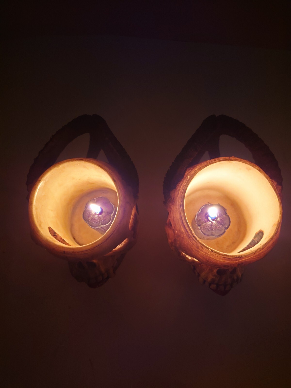 Distressed Skull Vampire Mug/Cup Candle Holder,Pen Holder decorative Lot Of (2)