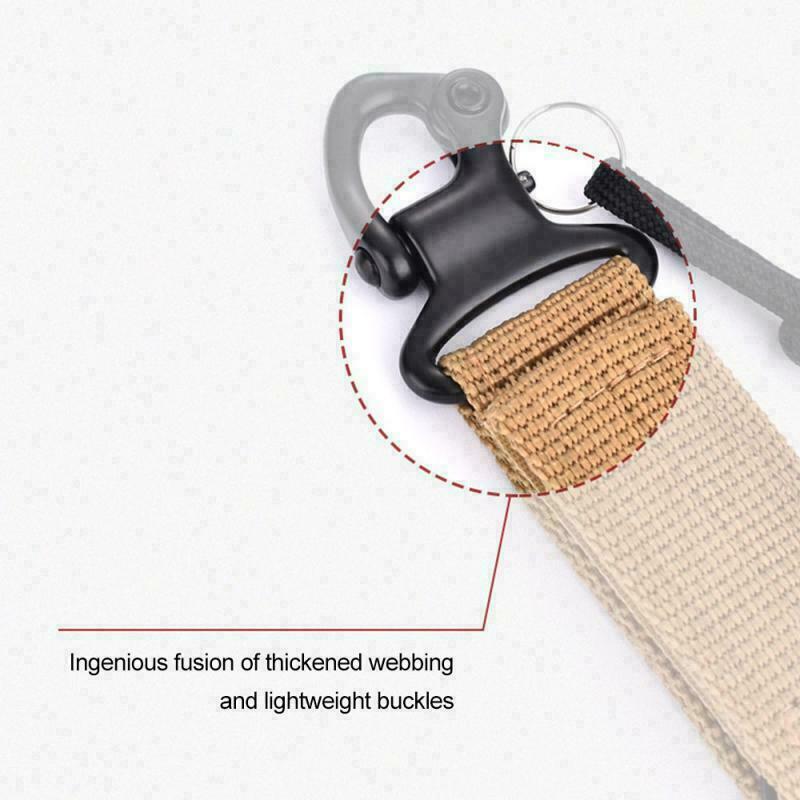Tactical Molle Attach EDC Belt Clip Webbing Backpack Strap Carabiner Key Holder