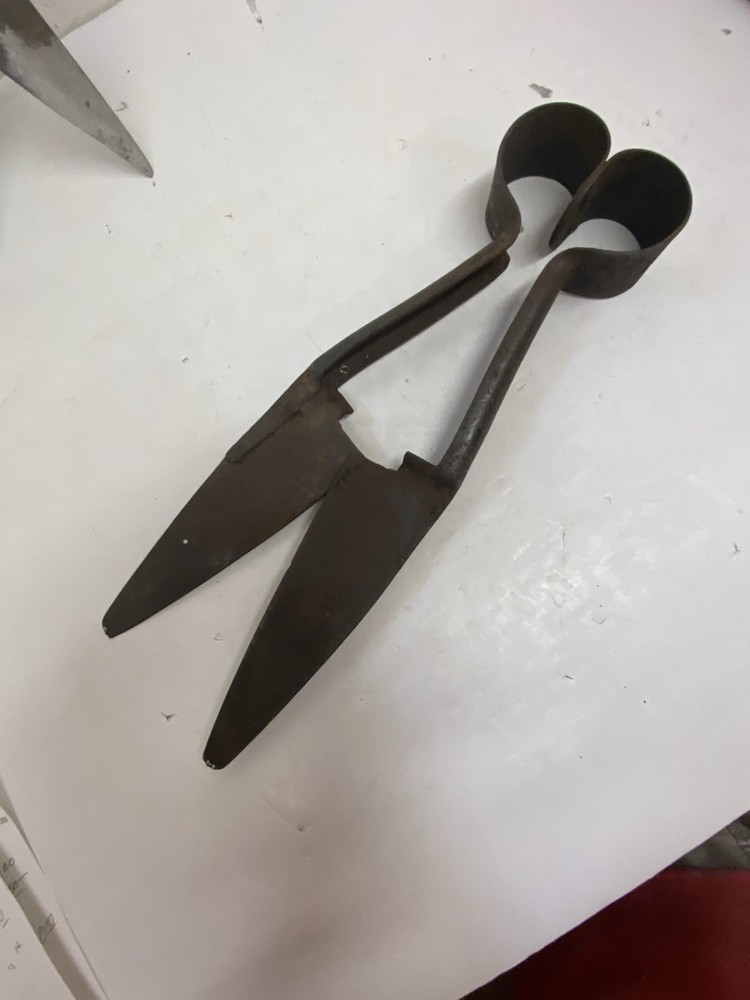 2 PAIR 12" SHEEP- WOOL SHEARS - USA - MARKED -
