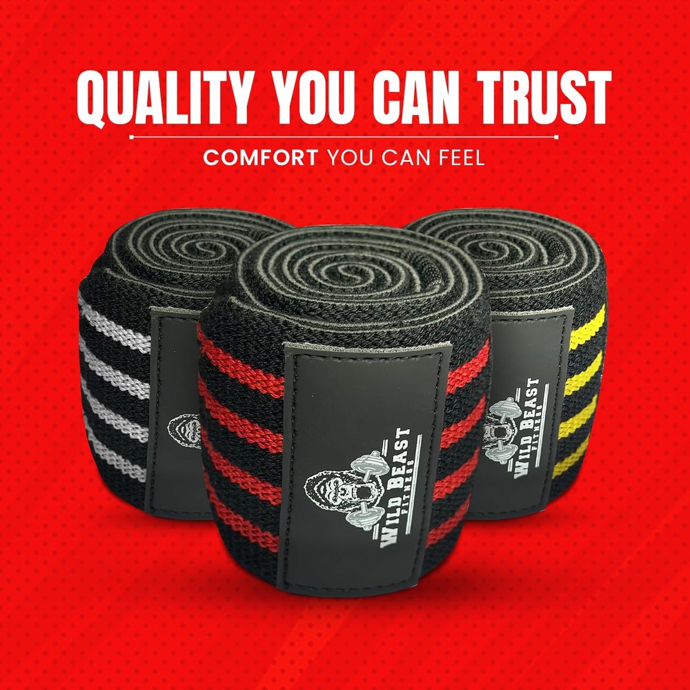 Elbow Wraps for Weightlifting (Pair), Stretchable & Breathable 41" Elbow Comp...