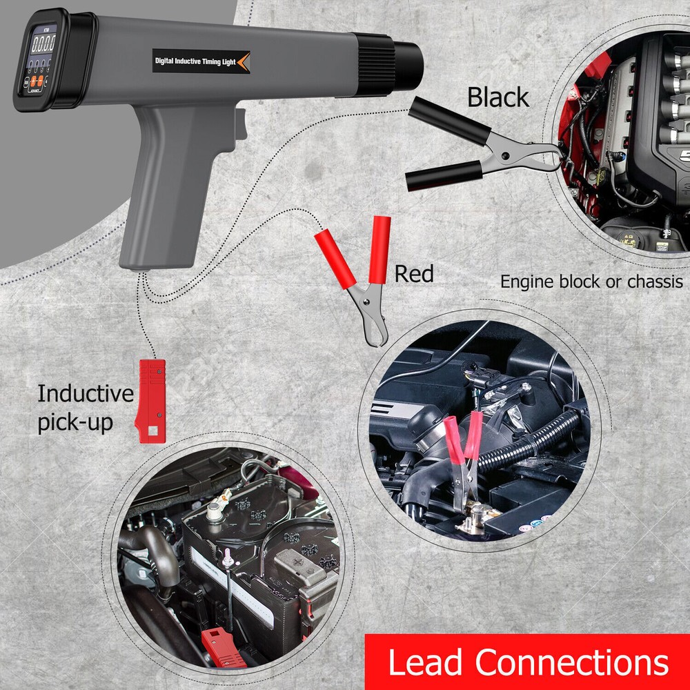 12V Professional Digital Inductive Timing Light Engine Ignition Timing Detector