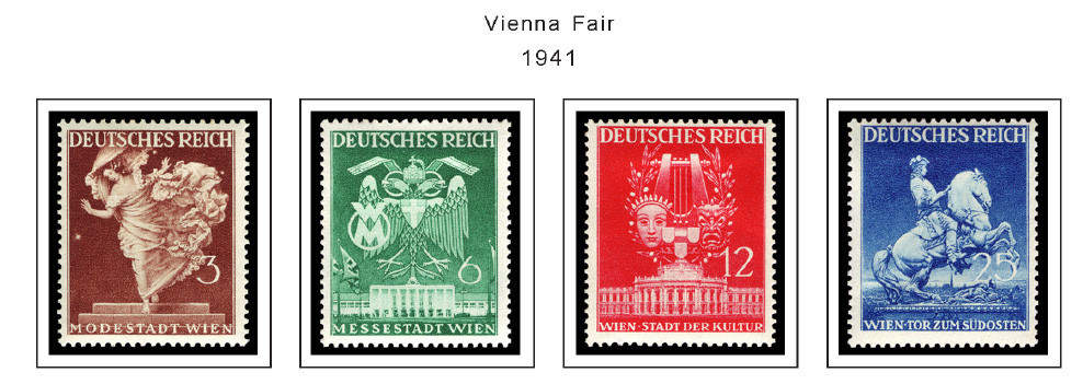 COLOR PRINTED GERMANY REICH 1868-1955 STAMP ALBUM PAGES (100 illustrated pages)