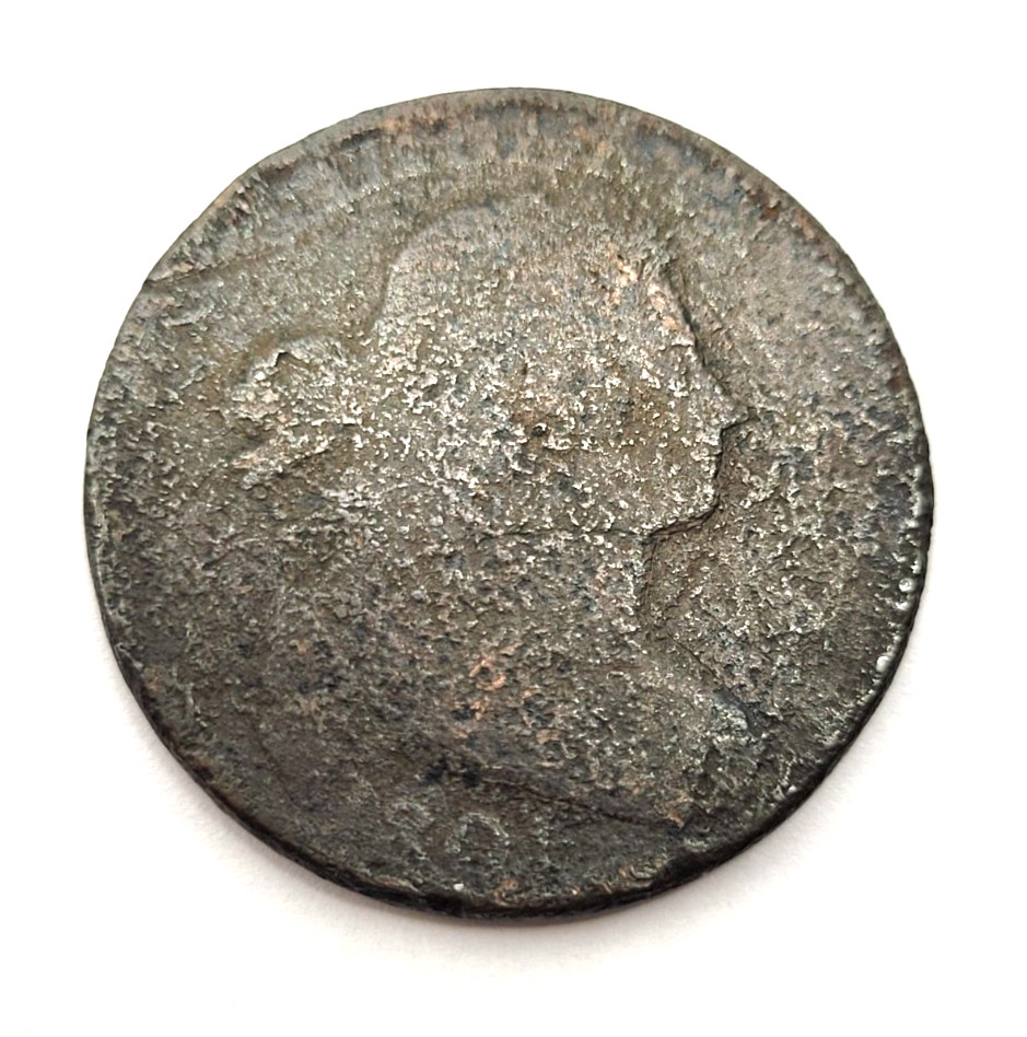 1801 Draped Bust Large Cent - 3 Errors and 1809 Classic Head Half Cent