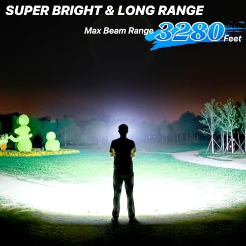 THY TRY Rechargeable Flashlight 90,000 High Lumens, 2 Pack Bright Flashlights