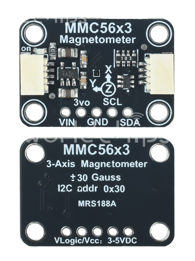 MMC5603 Three-axis Magnetometer Module Compatible with STEMMA QT/Qwiic interface