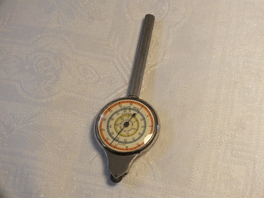 Vintage Pocket Map Measure Opisometer Compass Two Sided