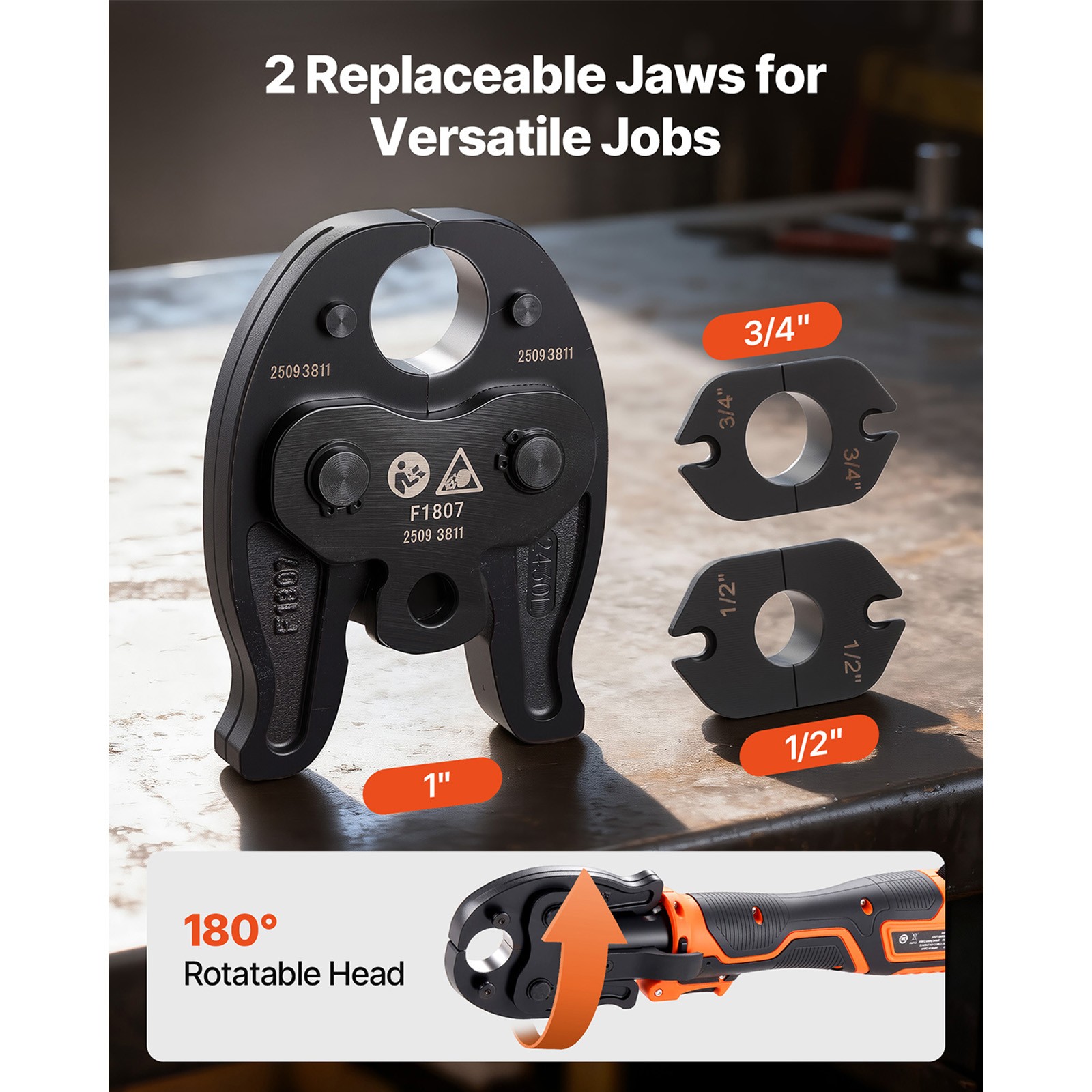 Uimoso 18V Cordless Mini Press Tool Kit for PEX Pipe and Copper Rings