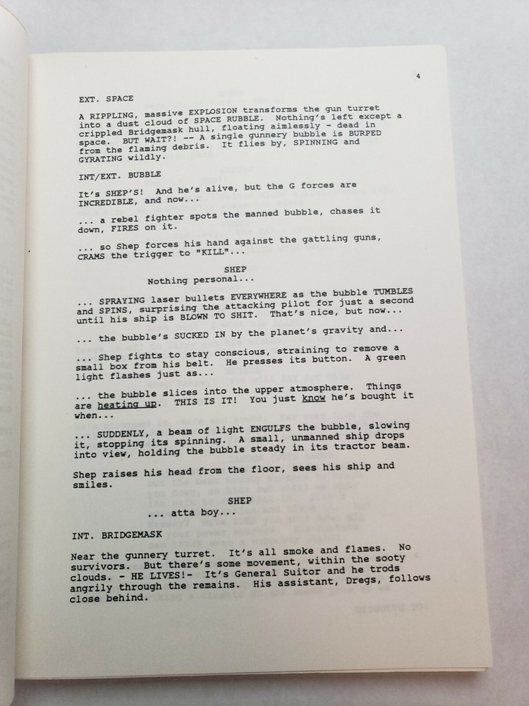 SUBURBAN COMMANDO / Frank Cappello 1987 Screenplay, HULK HOGAN Christopher Lloyd