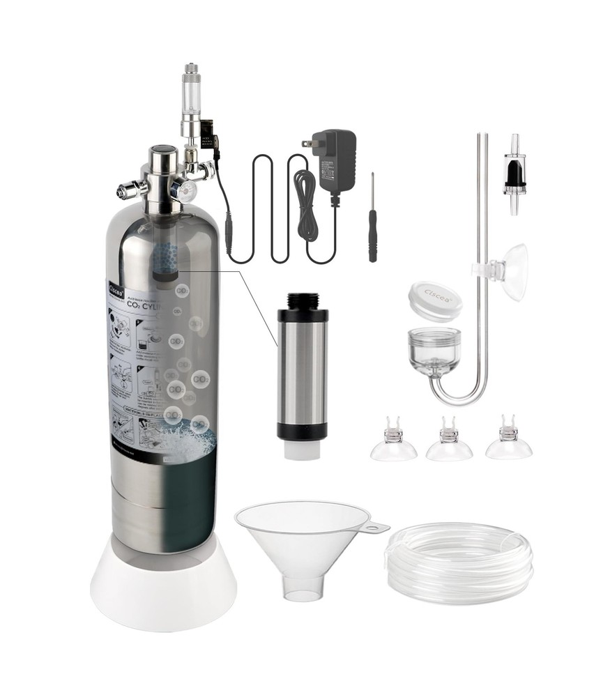 Aquarium CO2 Generator Kit Double Pressurization Enhanced Version Max for 400...