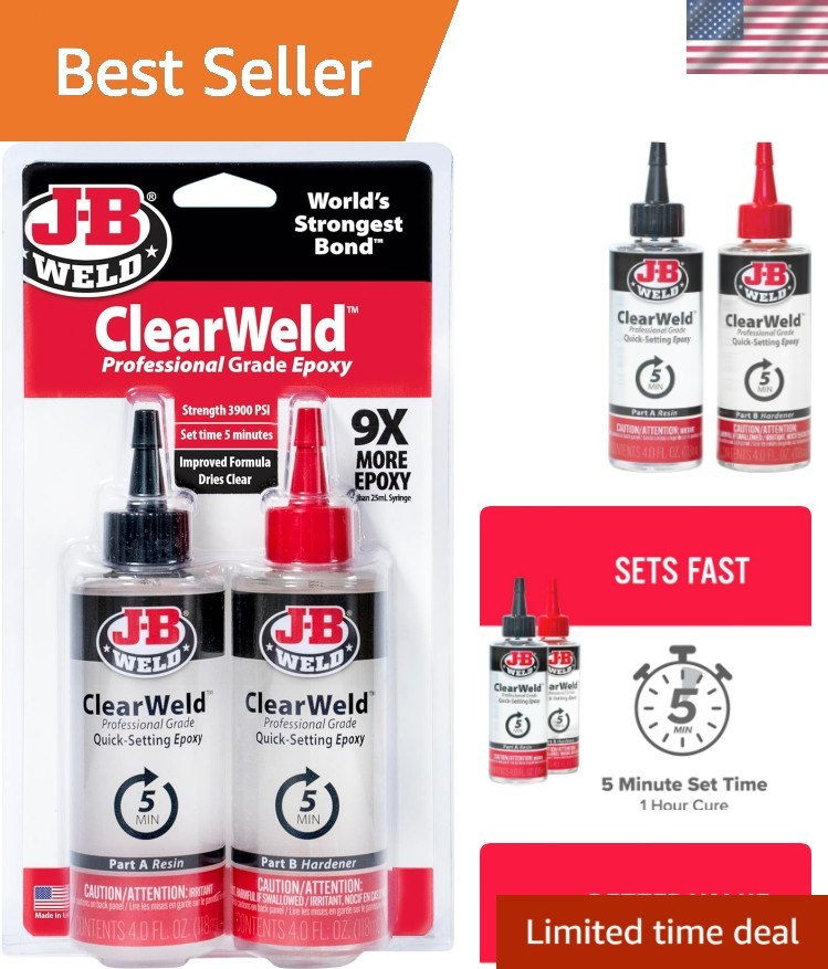 Pro Size ClearWeld 5 Minute Set Epoxy