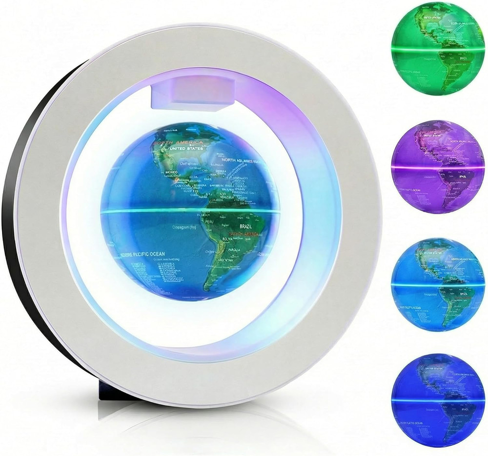 Magnetic Levitating Globe Floating Globes, O Shape Levitation Globe with Multico