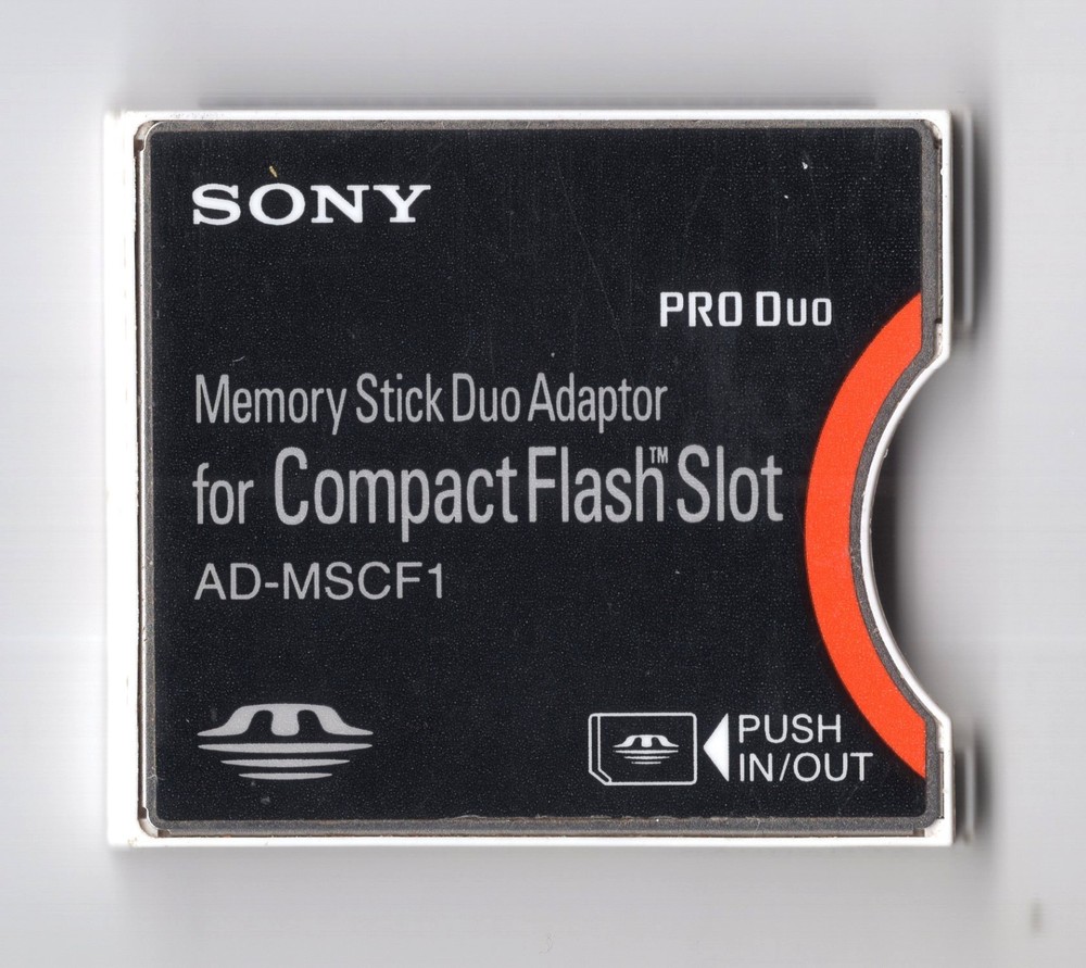 (READ!!!) Sony AD-MSCF1 Memory Stick Duo Adapter To CF Compact Flash Type II