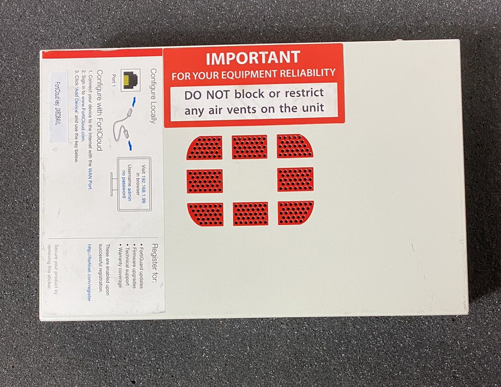 Fortinet FortiGate FG-30E, Network Security Firewall, No Charger.