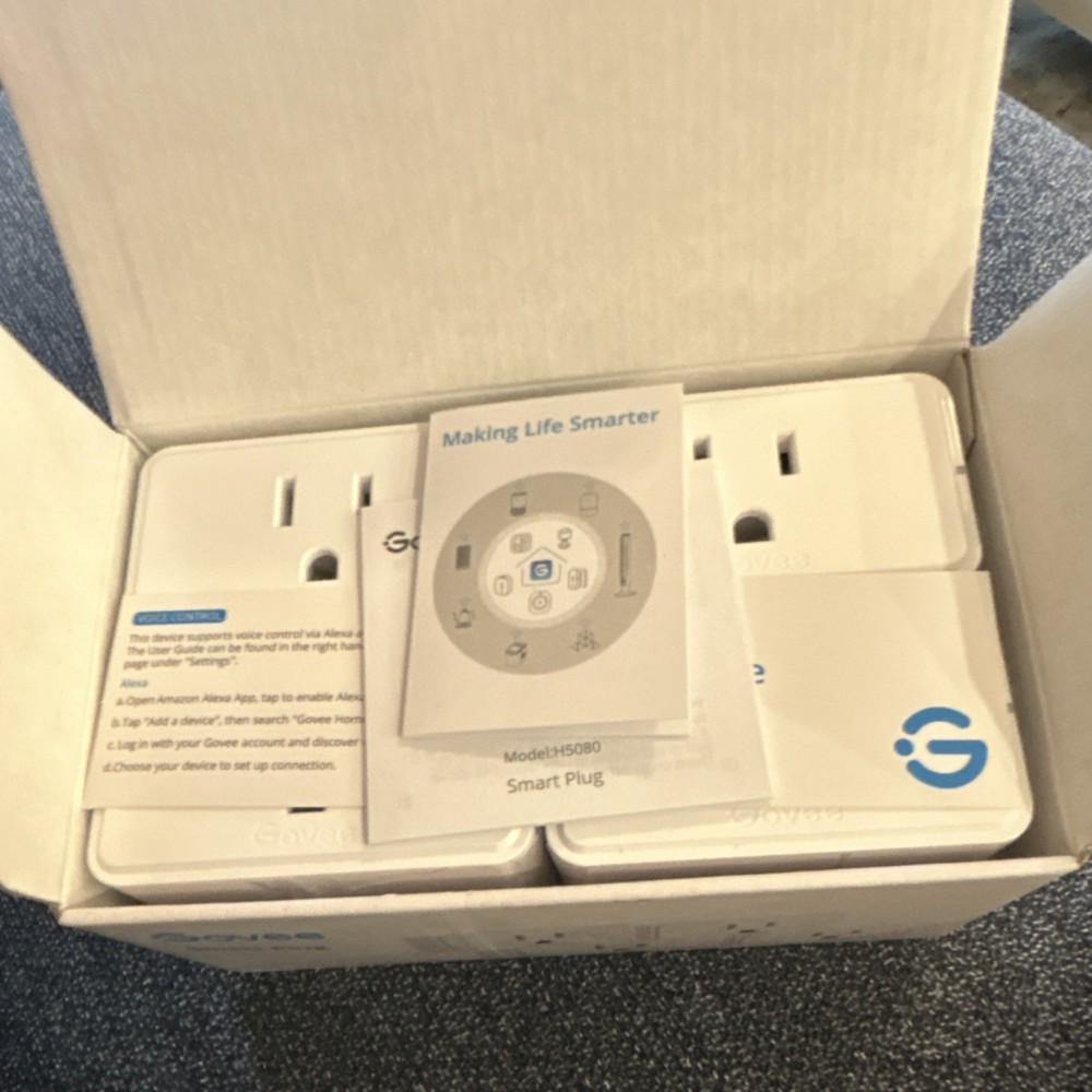 Govee Smart Plug 15A Wi-Fi Bluetooth App-Controlled Scene Control 4-Pack