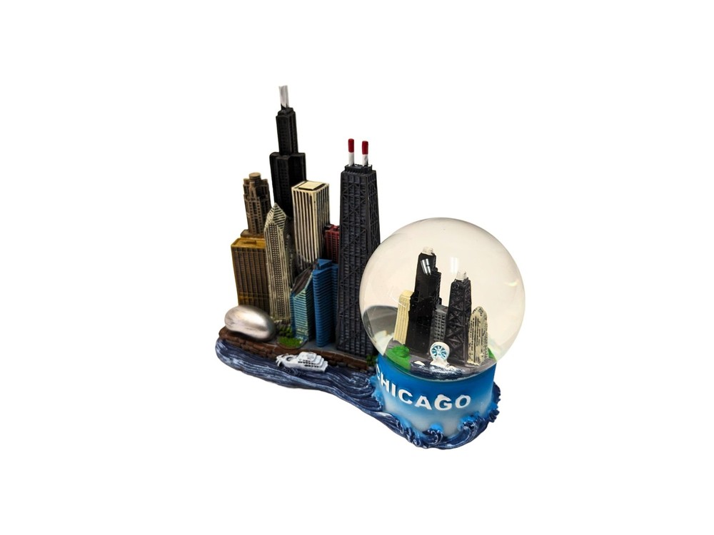 Chicago Lakefront Statue Snow Globe
