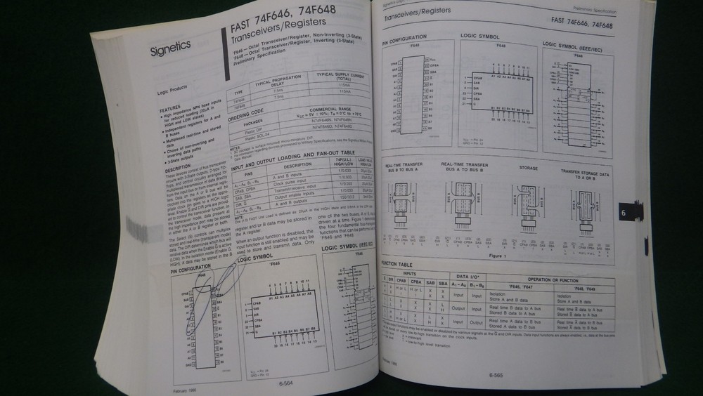 Vintage Electronics Signetics Fast Data Manual/Catalog 1986 TTL