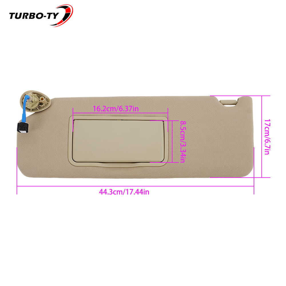 Sun Visor For Honda Pilot 2017-21 83280TG7A12ZA Driver Left Beige W/Light Mirror