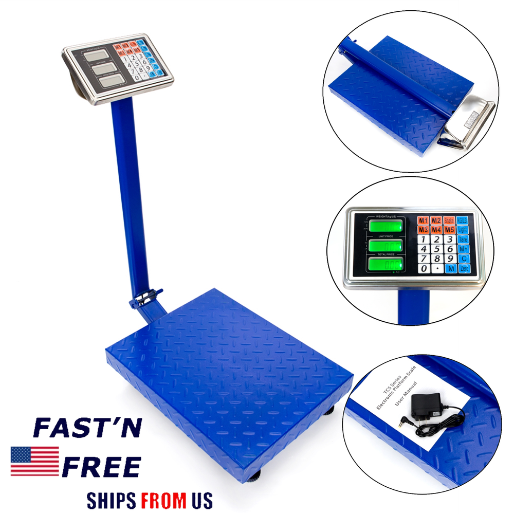 300KG/661lb LCD Digital Personal Floor Postal Platform Scale Postal Scale