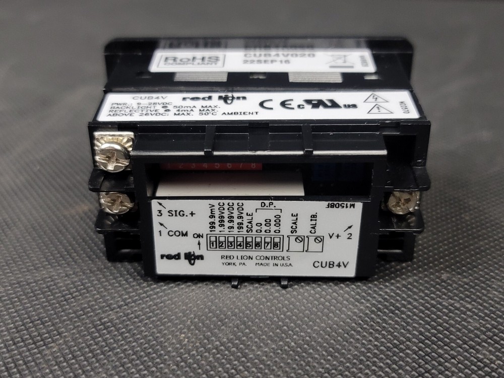 Red Lion Miniature DC Voltmeter Model CUB4V020