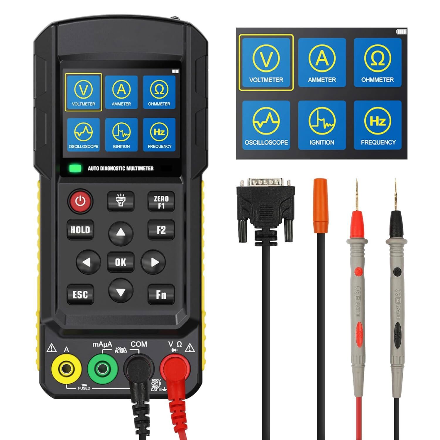 Automotive Digital Multimeter Tester with Oscilloscope Measures AC/DC Voltage