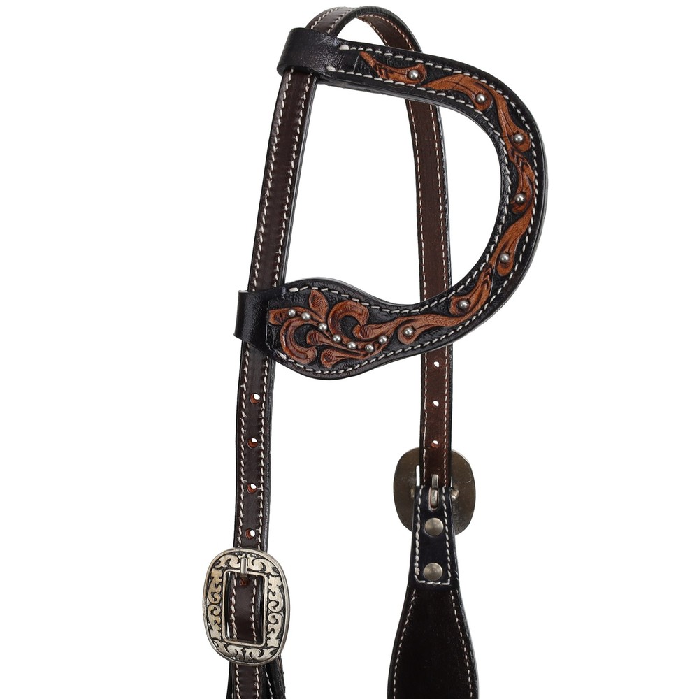 Showman Wildflower Hide Single Ear Headstall