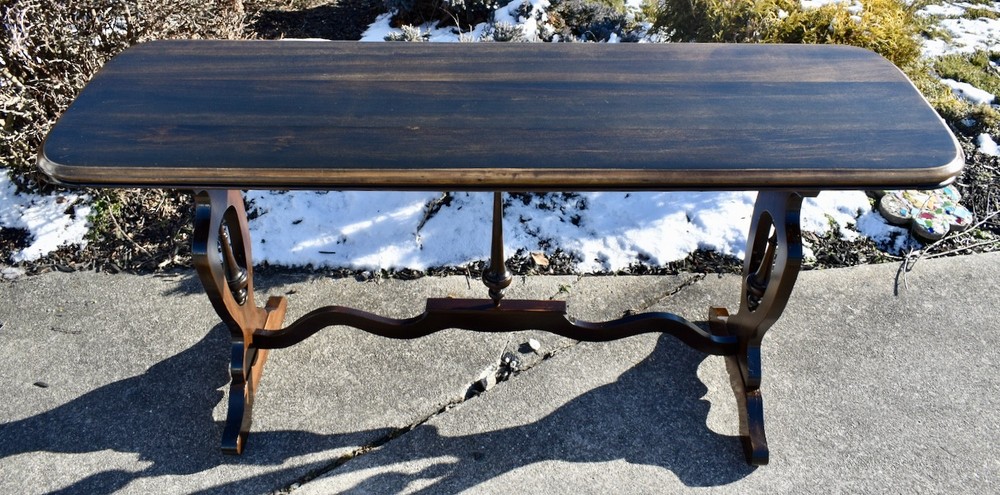 Vintage Walnut Jacobean Style Console/Sofa Table