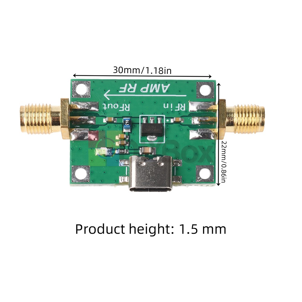 20dB Gain RF Module 5MHz–6GHz RF Power Amplifier RF Preamplifier Module SBB5089