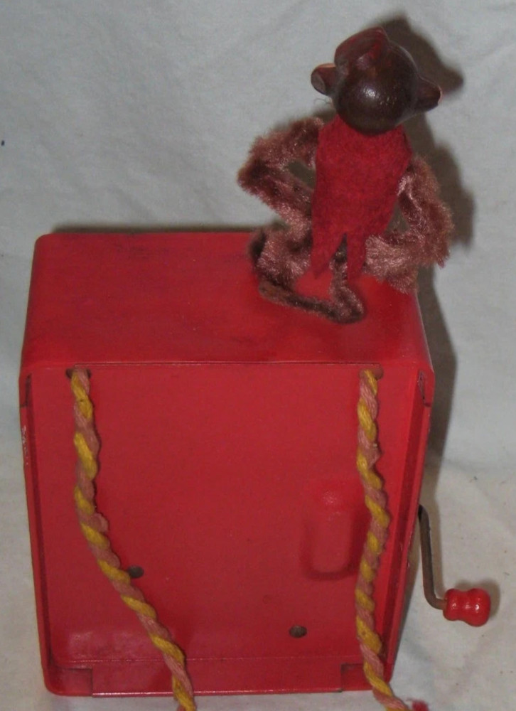 Marx Organ Grinder Dancing Monkey Toy Music Box Magic Puppet Tricks