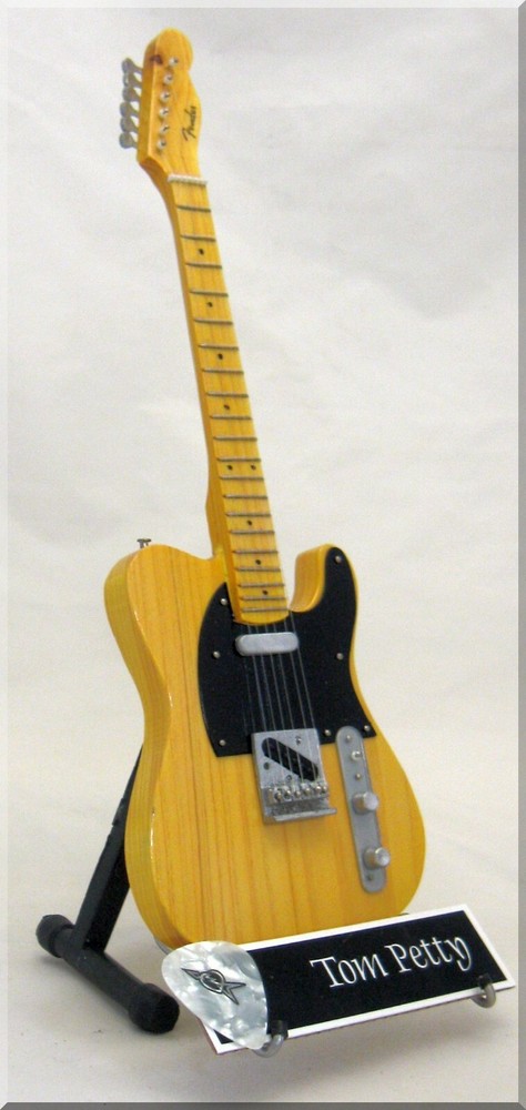 TOM PETTY  Miniature Guitar Heartbreakers Telecaster w/ Guitar Pick