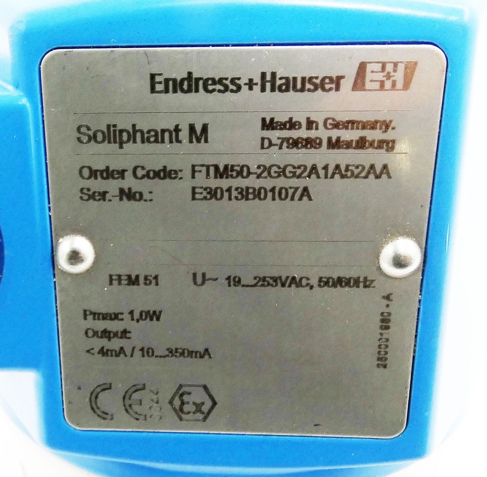 Endress + Hauser Soliphant M FTM50-2GG2A1A52AA Point Level Detection -Unused-