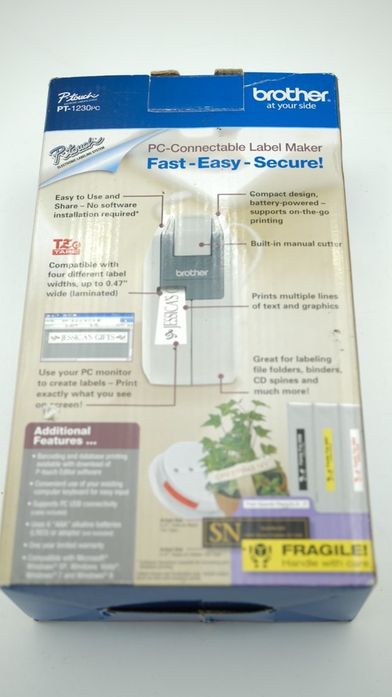 BROTHER P-TOUCH PT-1230PC PC-CONNECTABLE LABEL MAKER AUTO CUTTER