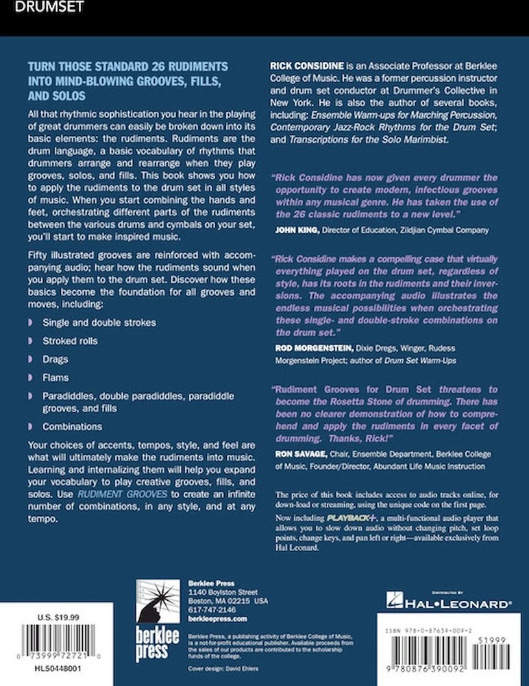 Rudiment Grooves for Drum Set