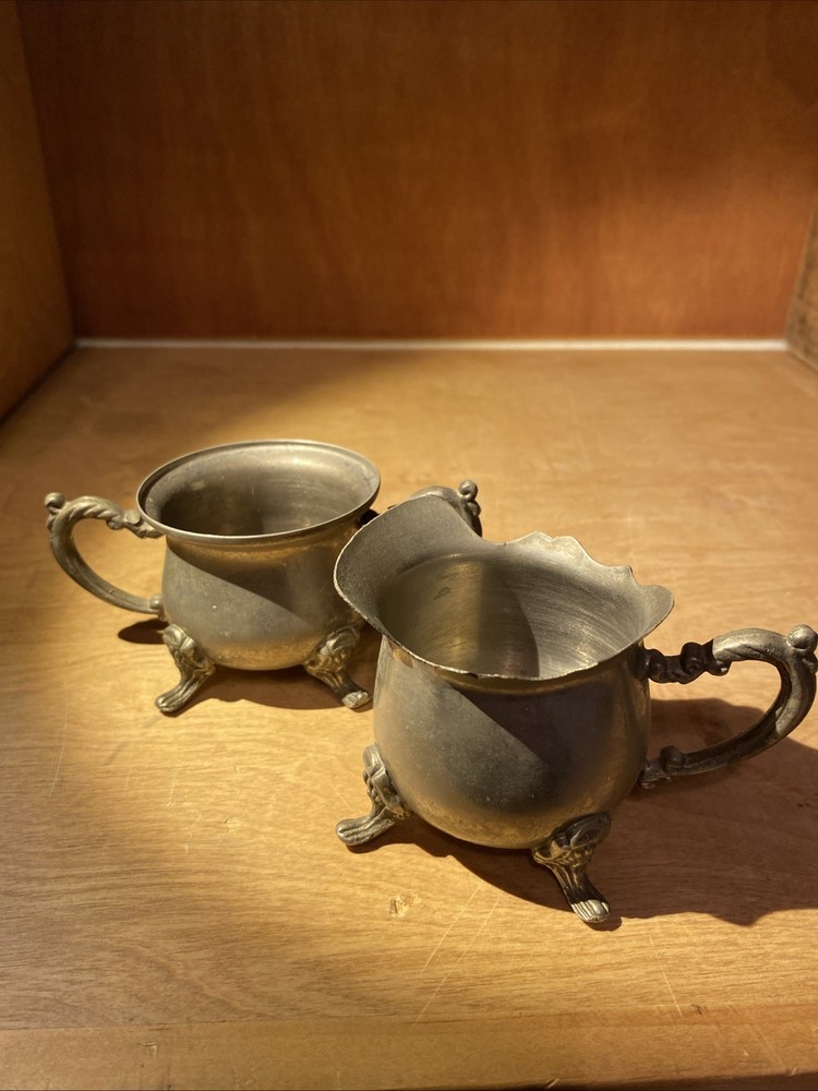 Creamer & Sugar Silver Metal UNBRANDED