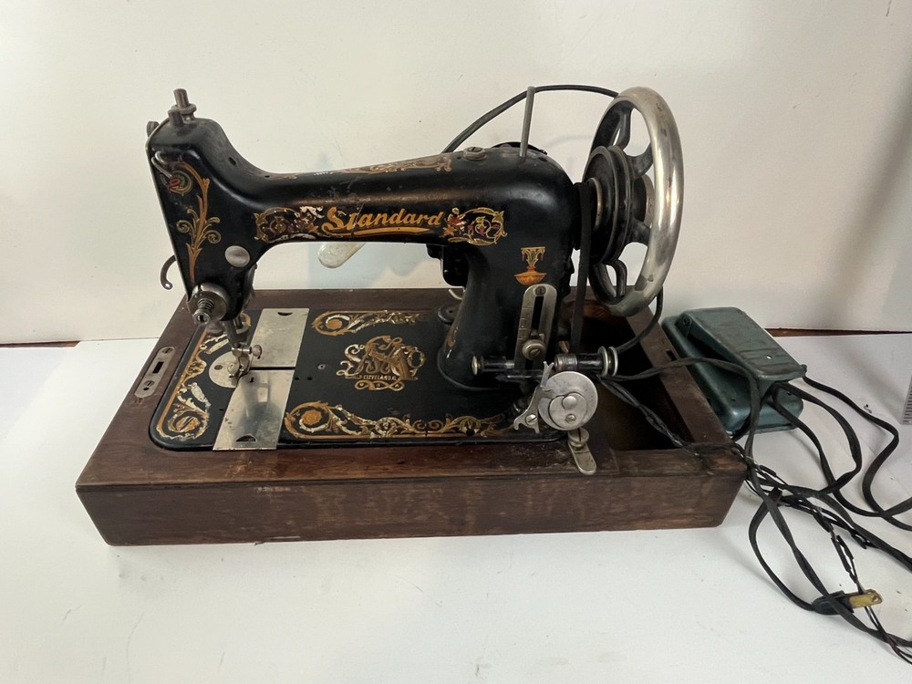 Antique ARLINGTON GEM Vibrating Shuttle Sewing Machine Treadle Head Controller C