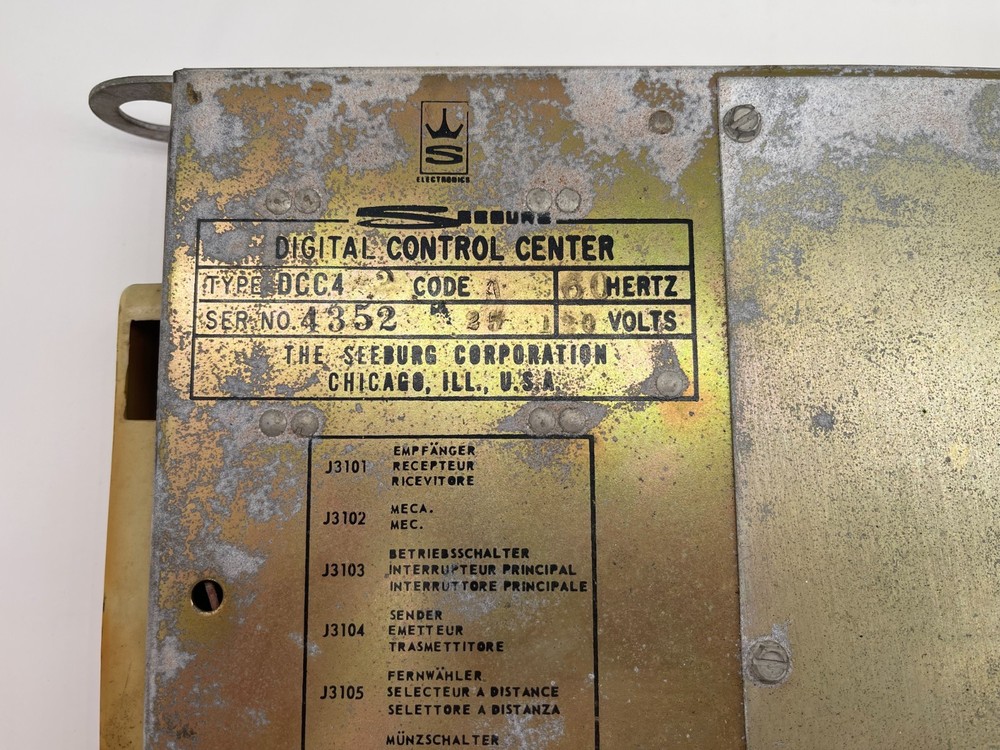 Seeburg Jukebox Digital Control Center Type DCC4-2 Code A