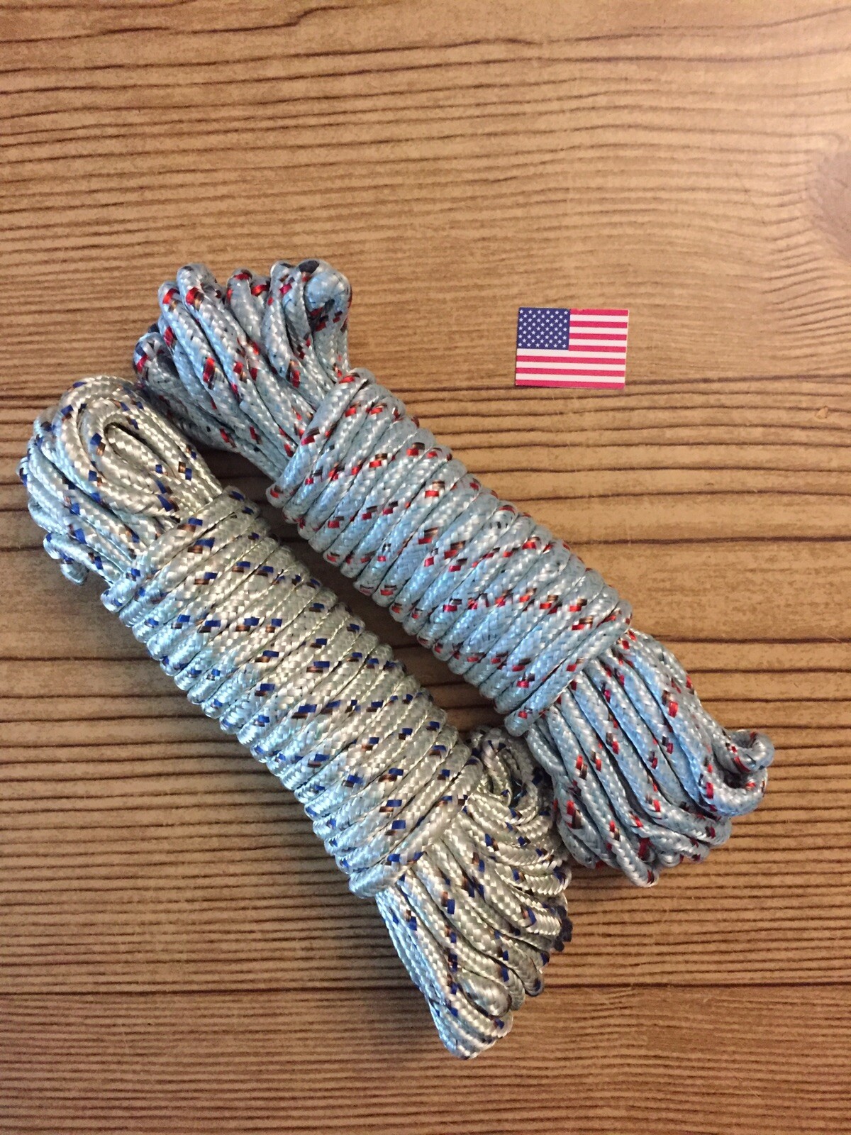 2Pcs(2x28feet)Total 56feet Nylon Clothes Line Household Rope String, Mix Colors