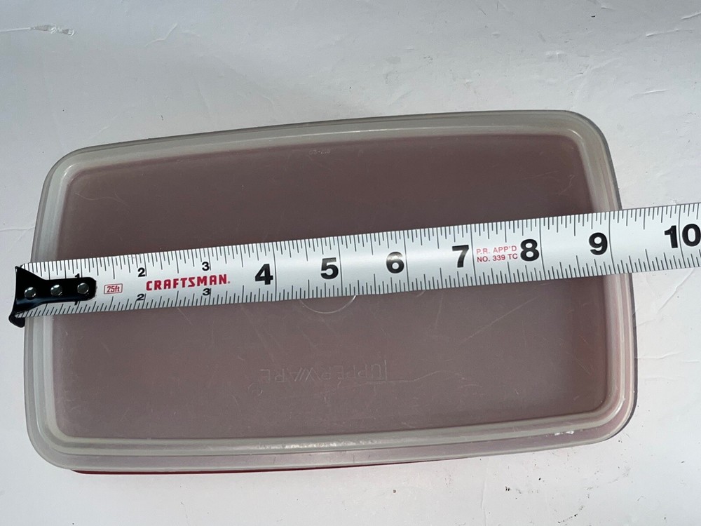 Vintage TUPPERWARE Paprika Deli Meat Cheese Container Rectangular #816-17