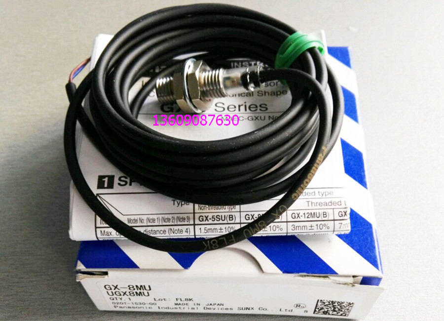 SUNX GX-8MU Cylindrical Inductive Proximity Sensor - DC 2 Wire-Threaded - Shi