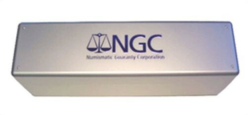 Official NGC 20 Graded Coin Slab Metallic Gray Plastic Storage Box