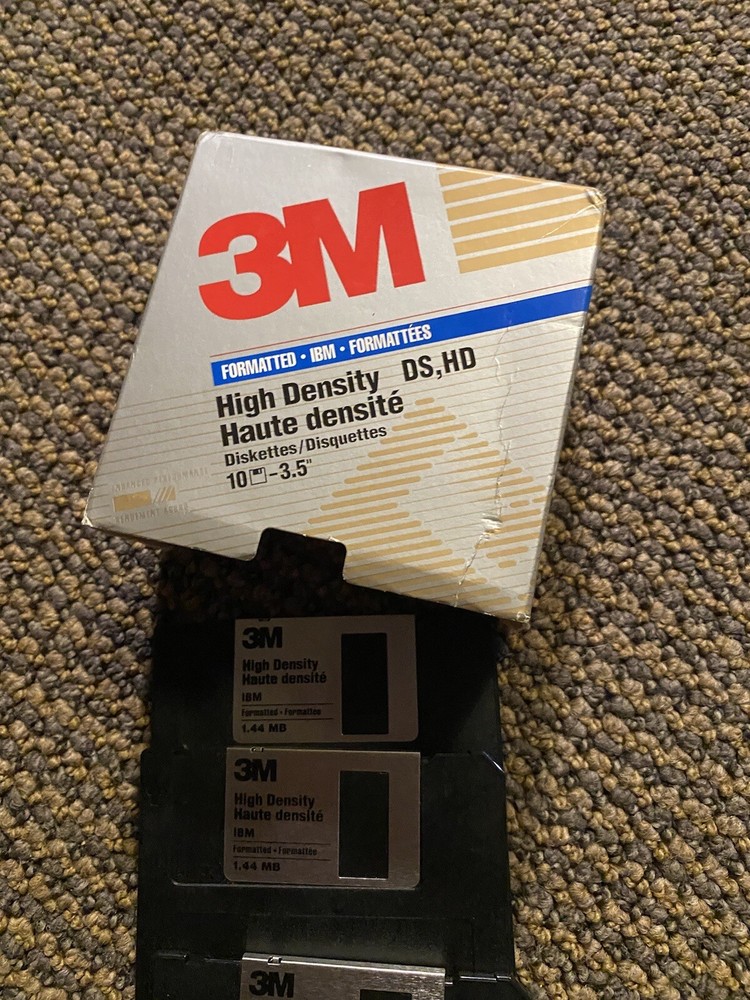 SIX 3M FORMATTED IBM HIGH DENSITY DS, HD 3.5" DISK