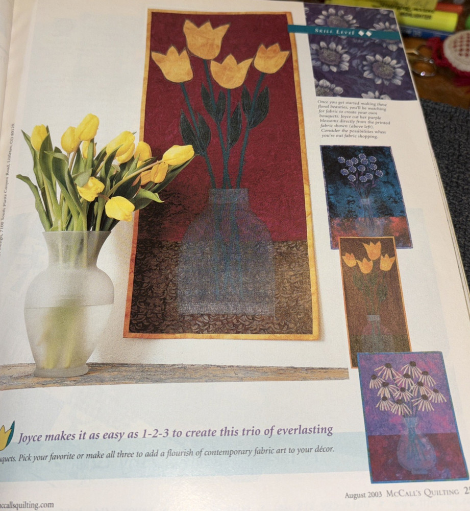 Rare McCall's QUILTING Quilt Pattern August 2003 Bk