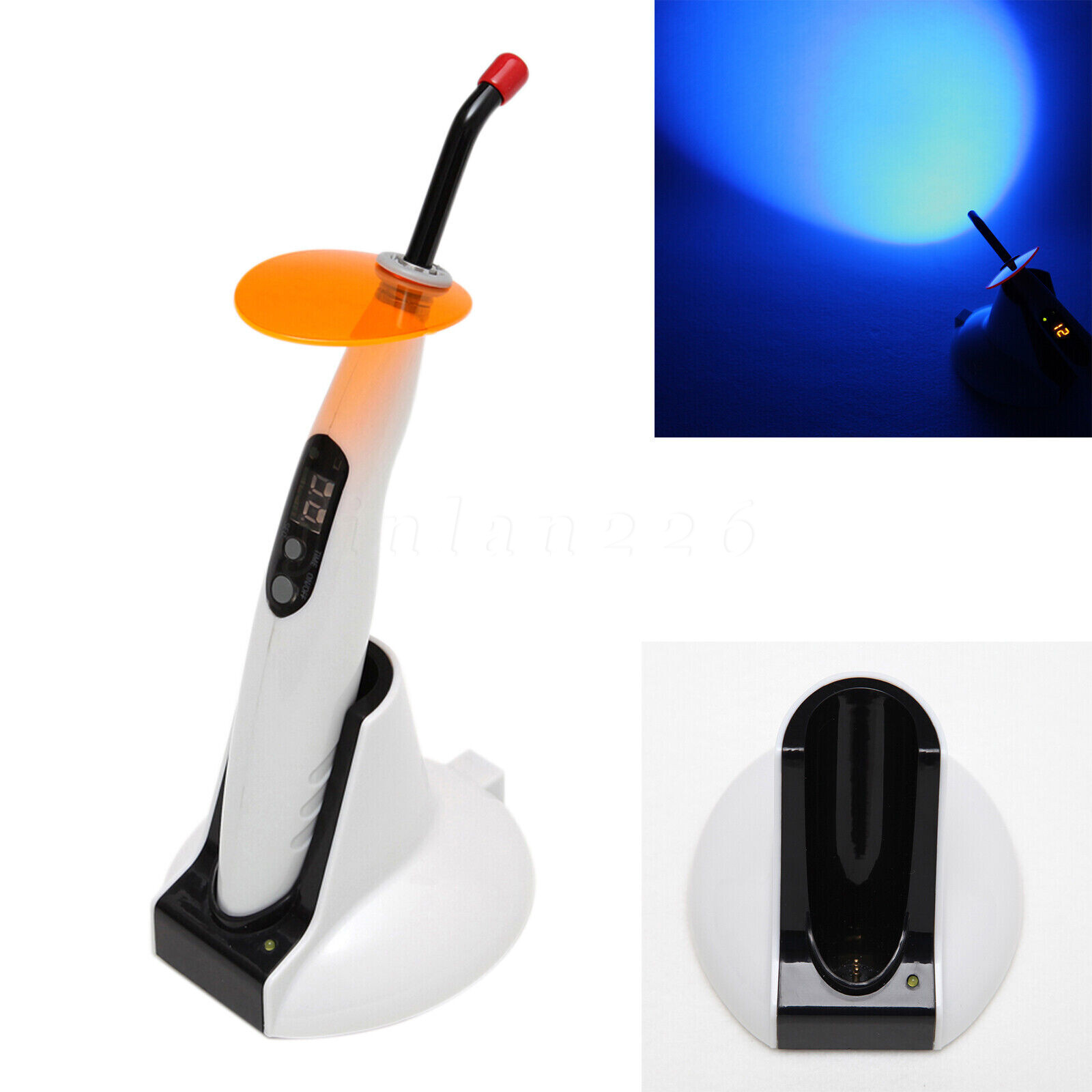 Woodpecker Style Wireless Cordless LED Dental Curing Light Lamp Teeth Whitening