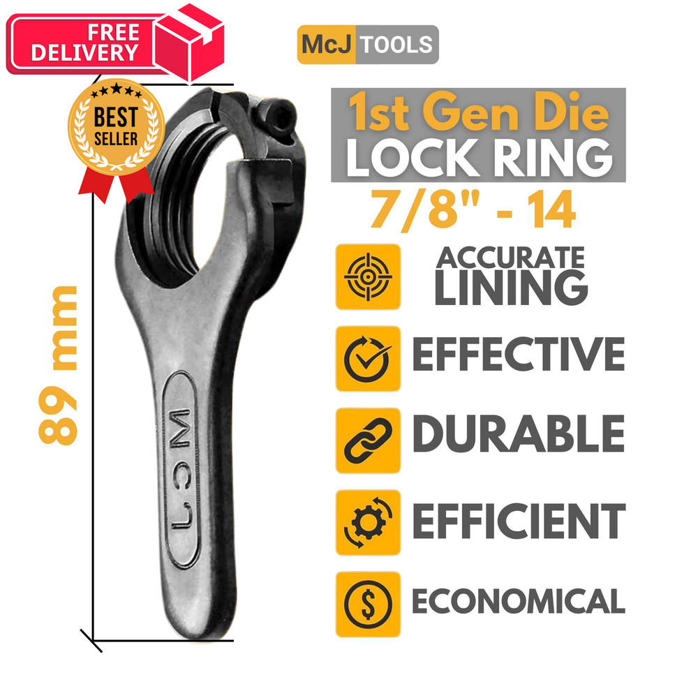 McJ Tools Reloading Die Lock Rings 1st Gen 12pack