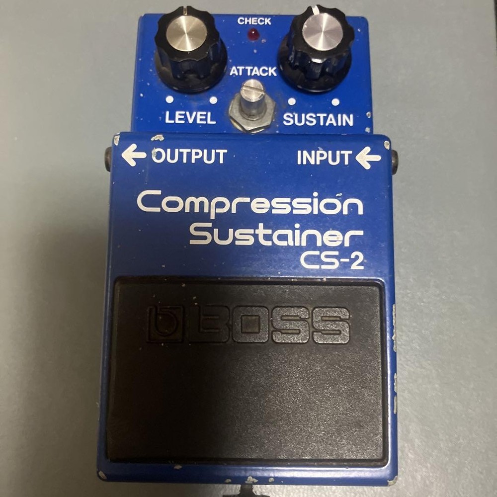 BOSS CS-2 Compression Sustainer Guitar Effects Pedal used