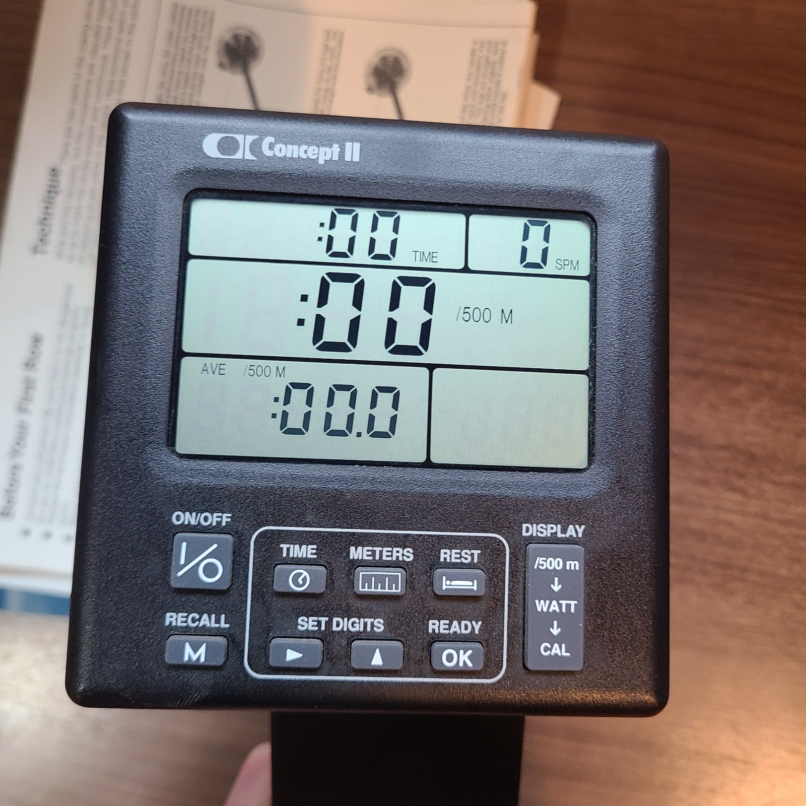 Concept2 PM2 Performance Monitor w/ Arm + Hardware, Pedals, Manuals - Working
