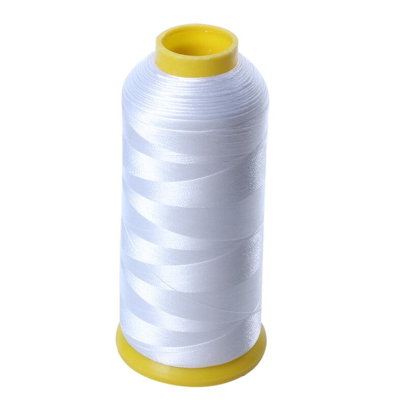 White Embroidery Thread Cones， 5000M Polyester Filament