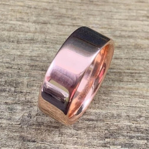 Solid Copper Band, Minimalist Healing Ring, Handmade, Unisex Band Ring