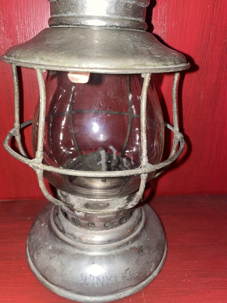 Antique Pullman Presentation RR Lantern Lamp