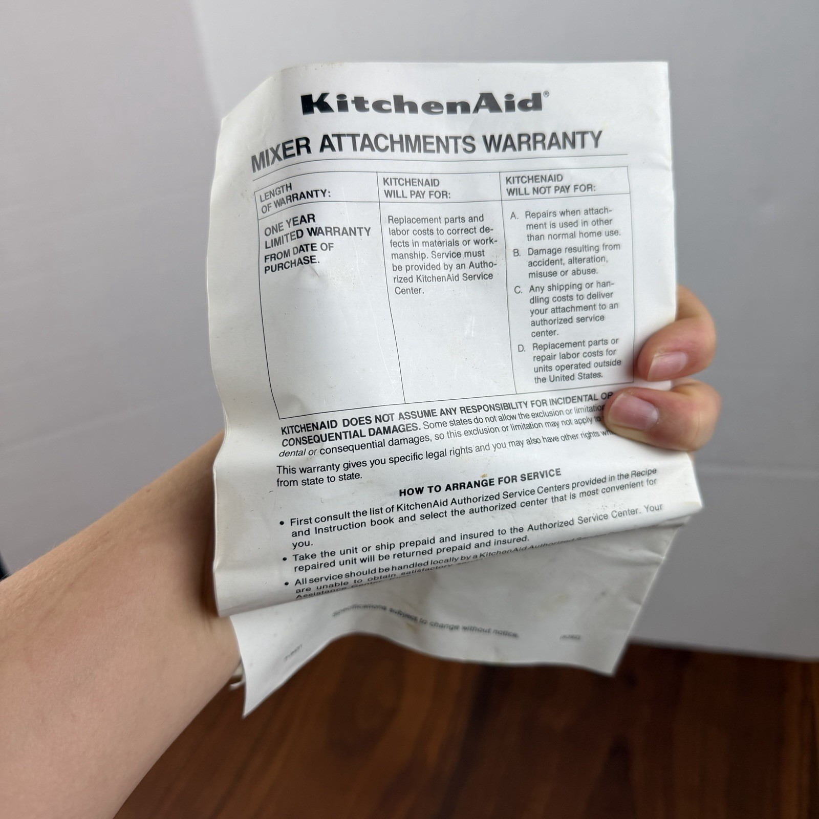 KitchenAid Grain Mill Model GMA Metal Grinder Mixer Attachment w/ Manual & Box